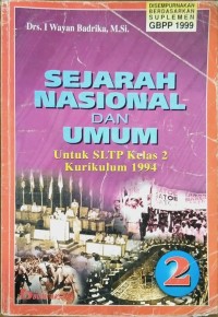 Image of Sejarah Nasional dan Umum Untuk Kelas 2