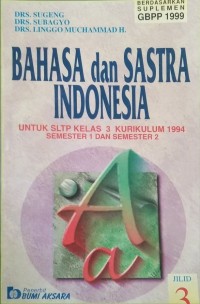 Image of Bahasa dan Sastra Indonesia Untuk Kelas 3